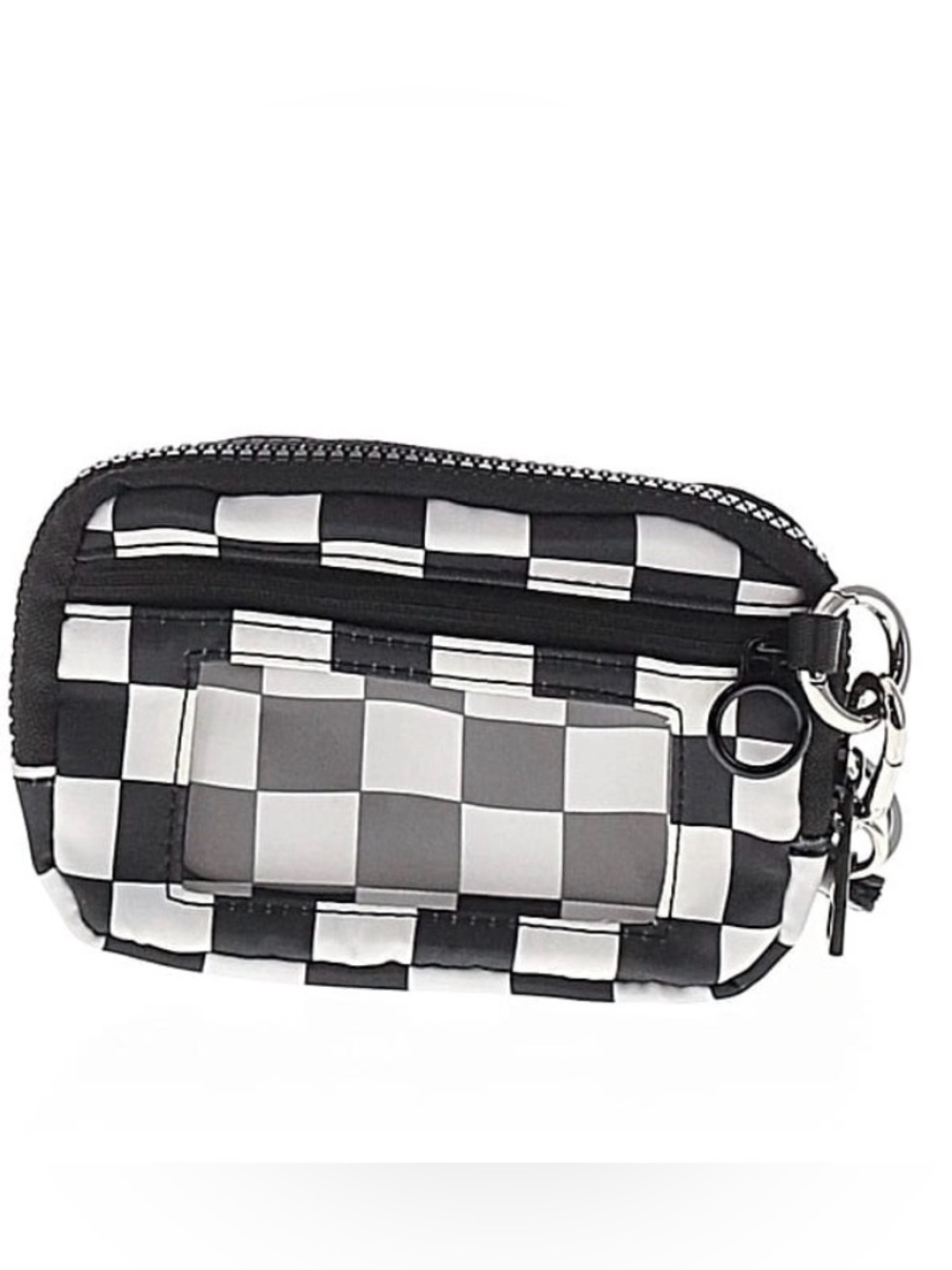 Black & White Checkered Small Pouch Wallet